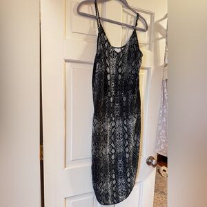 Acacia Swimwear Black and Gray Slip Dress Spaghetti Strap